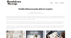 Desktop Screenshot of manufakturawystroju.pl